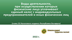 Финансовая грамотность_Виды деятельности, при осуществлении которых физические лица уплачивают единый налог...