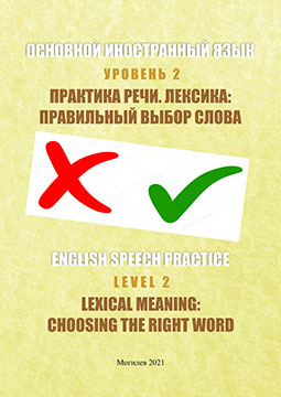 Основной иностранный язык. Уровень 2. Практика речи. Лексика: правильный выбор слова