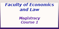 Magistracy, Course 1, Schedule of classes